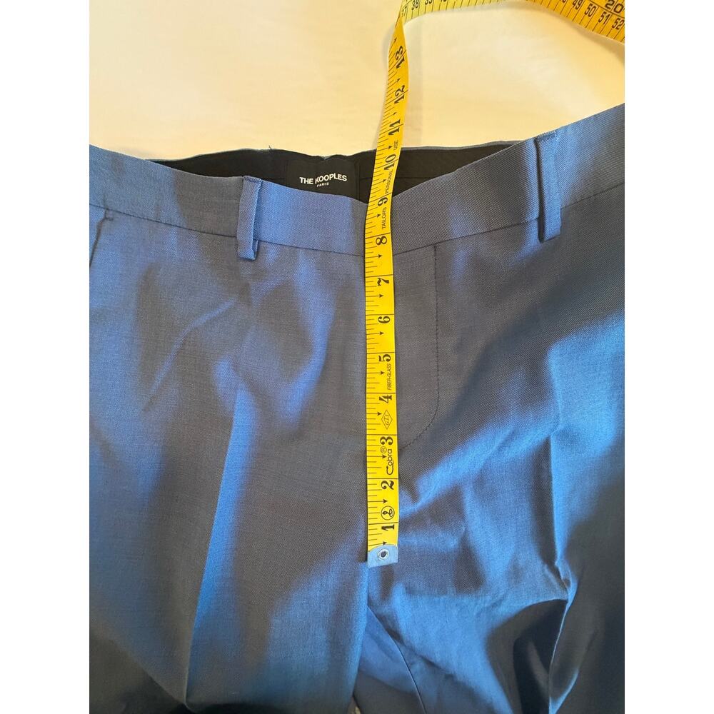 Kooples Blue Wool Modern Slim Pants Size 48 / US 32 New with tags - Picture 10 of 11